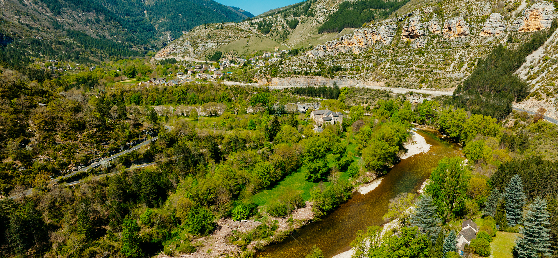Aire naturelle Gorges du Tarn, camping Charbonnières : location vacances Lozère