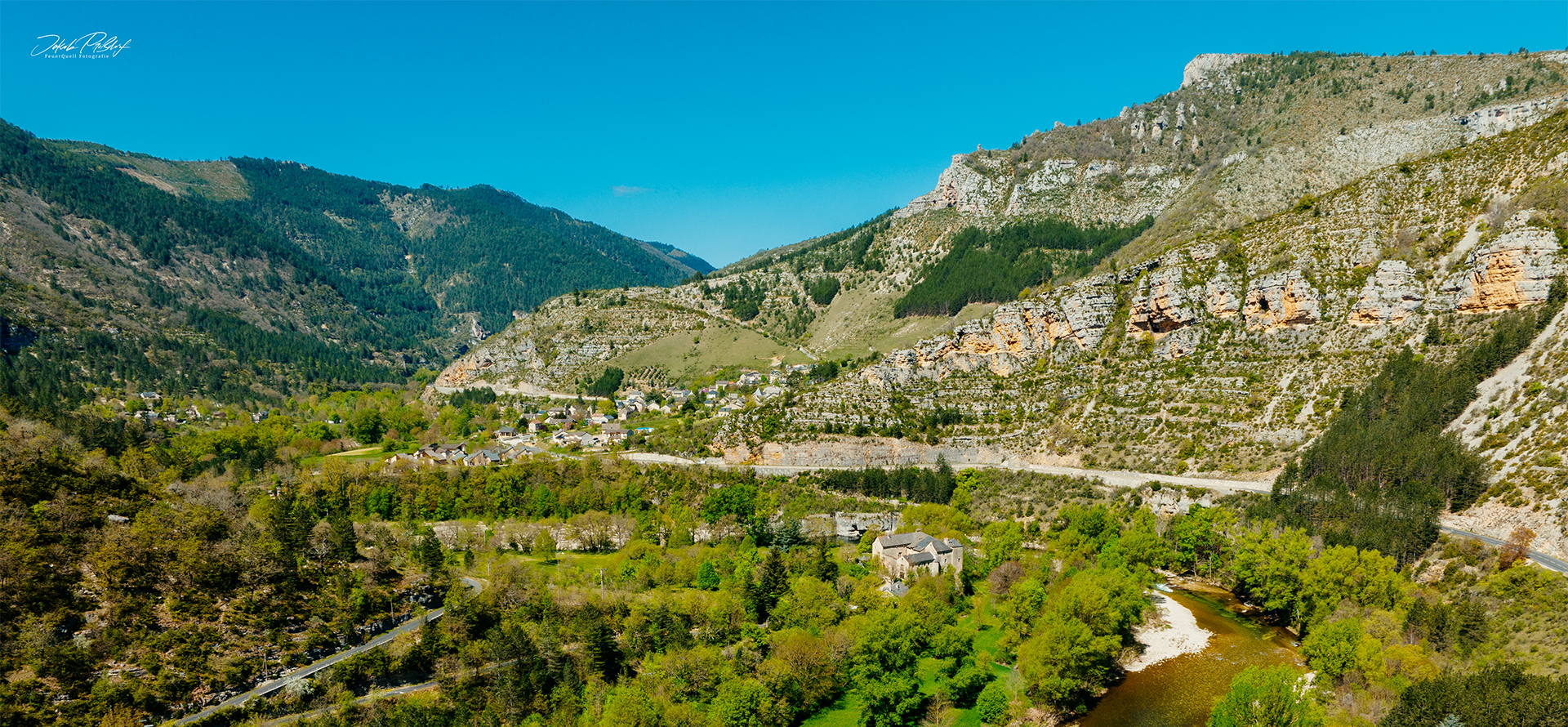 Location vacances Lozère : aire naturelle Lozère, camping d'Ispagnac de Charbonnières